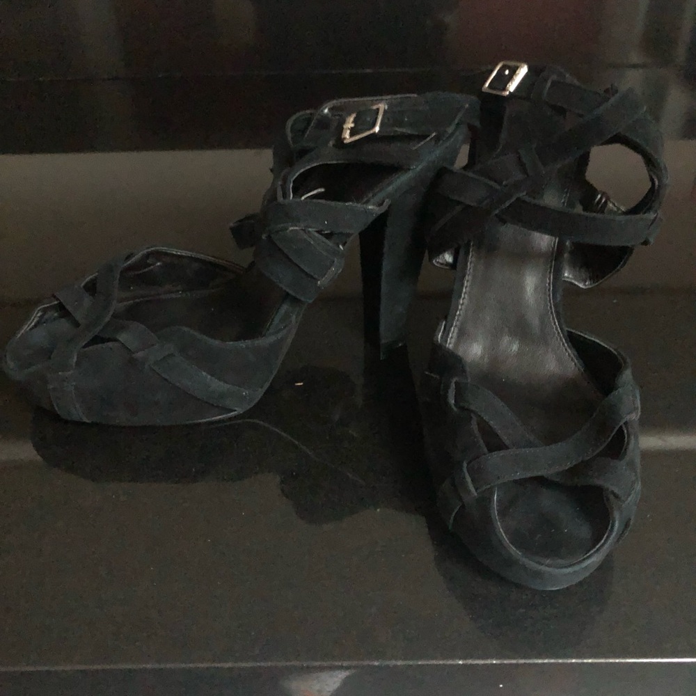 Calvin Klein Parma Black Platform Heels 8M